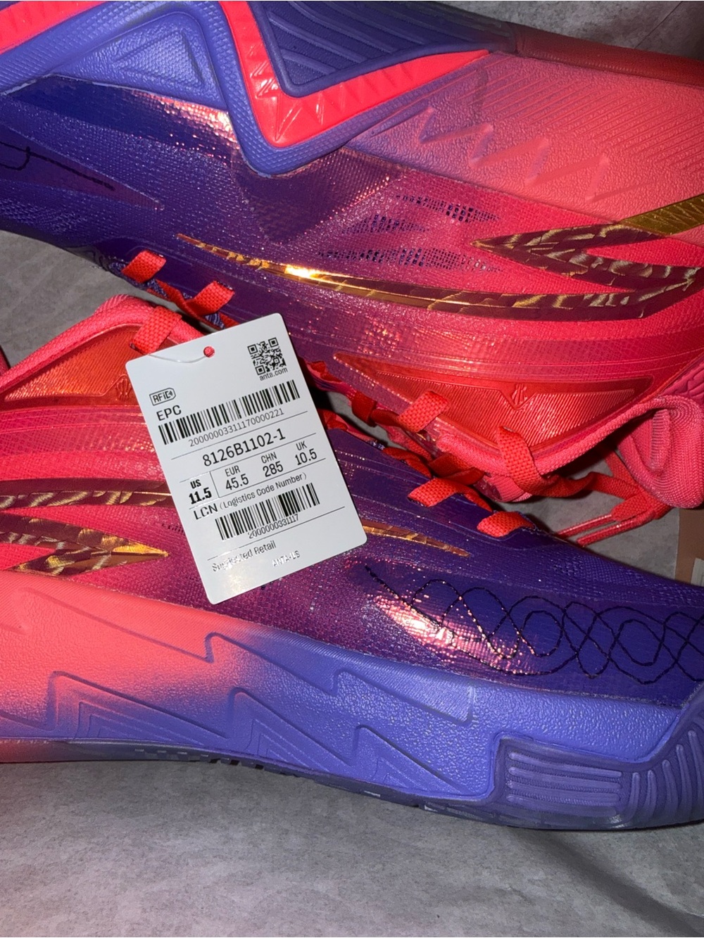 Anta Kai 3s⭐️ Men’s Basketball Shoes⭐️ NEW WITH TAGS AND BOX- NEVER WORN⭐️ - Picture 2 of 4